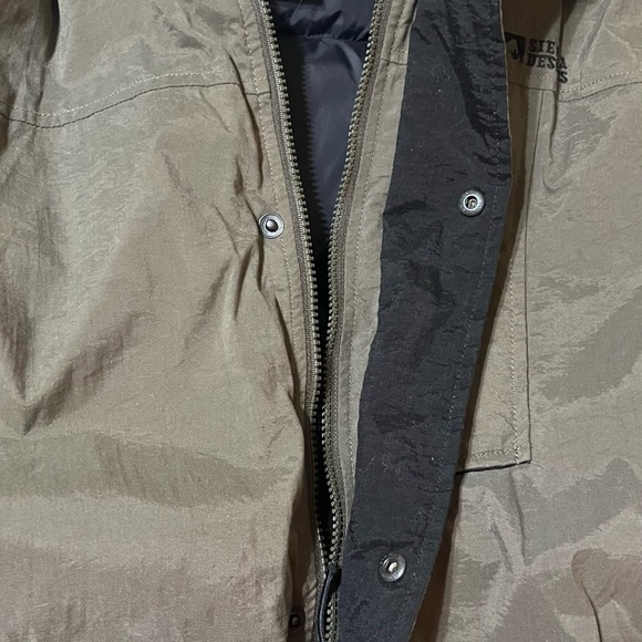 Sierra Designs Vintage Goose Down Parka Removable Hoodie Nylon Snap Zip size XL - Picture 9 of 13